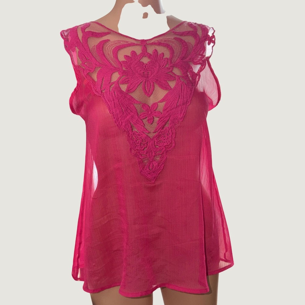 Catch My I S‎ Lace Back Chiffon Dollette Barbiecore Fairycore Romantic Coquette